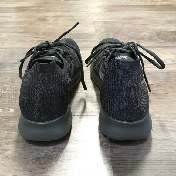 Nike Free RN Flyknit 2 Black Anthracite Mens 10.5 - Picture 4 of 8